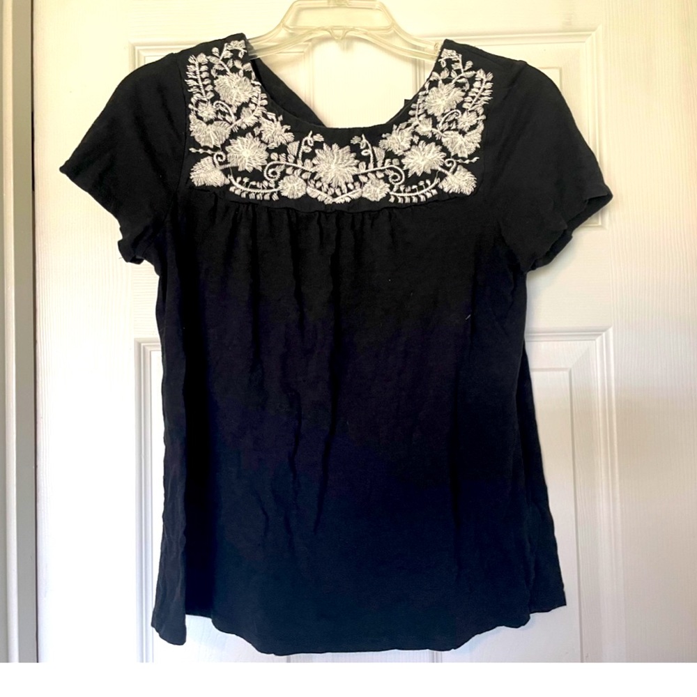 Boho embroidered top